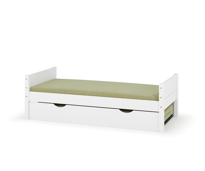 Lit gigogne enfant Combeebed blanc avec tiroir lit