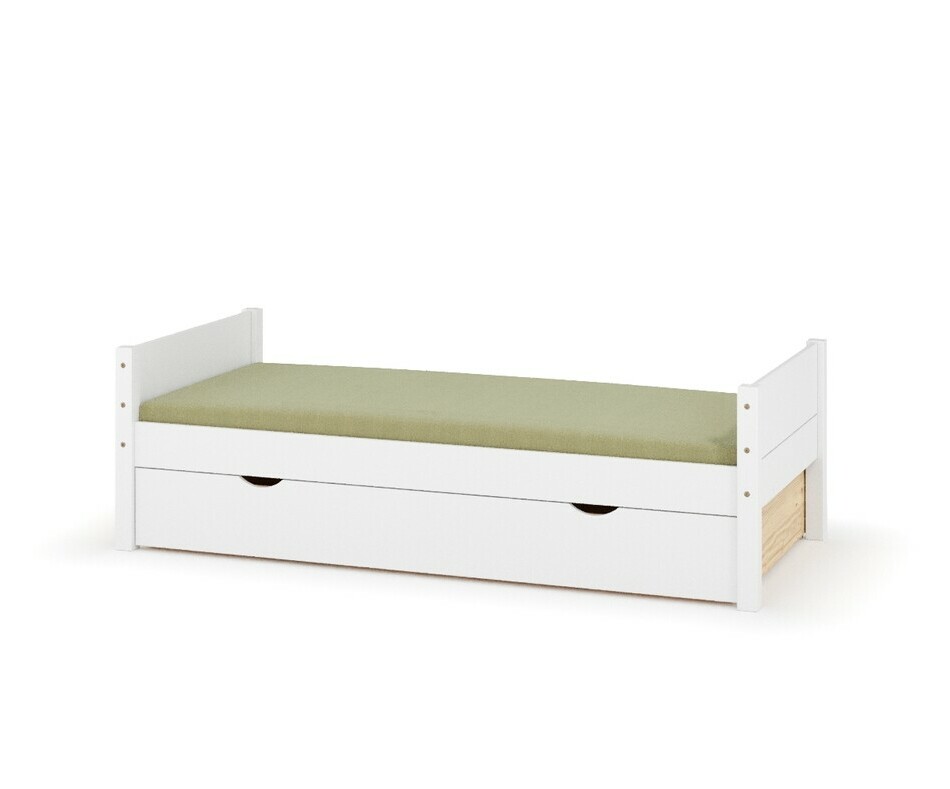 Lit enfant Combeebed blanc en bois massif