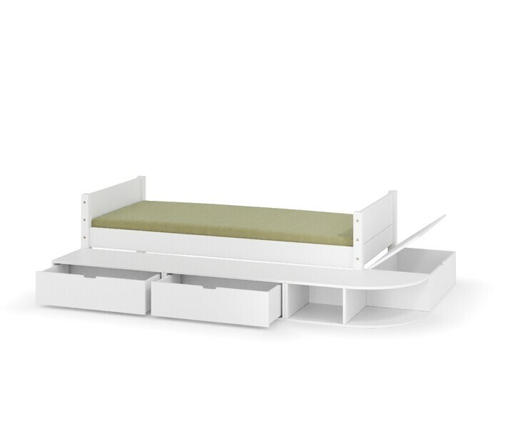 Lit enfant Combeebed blanc gain de place