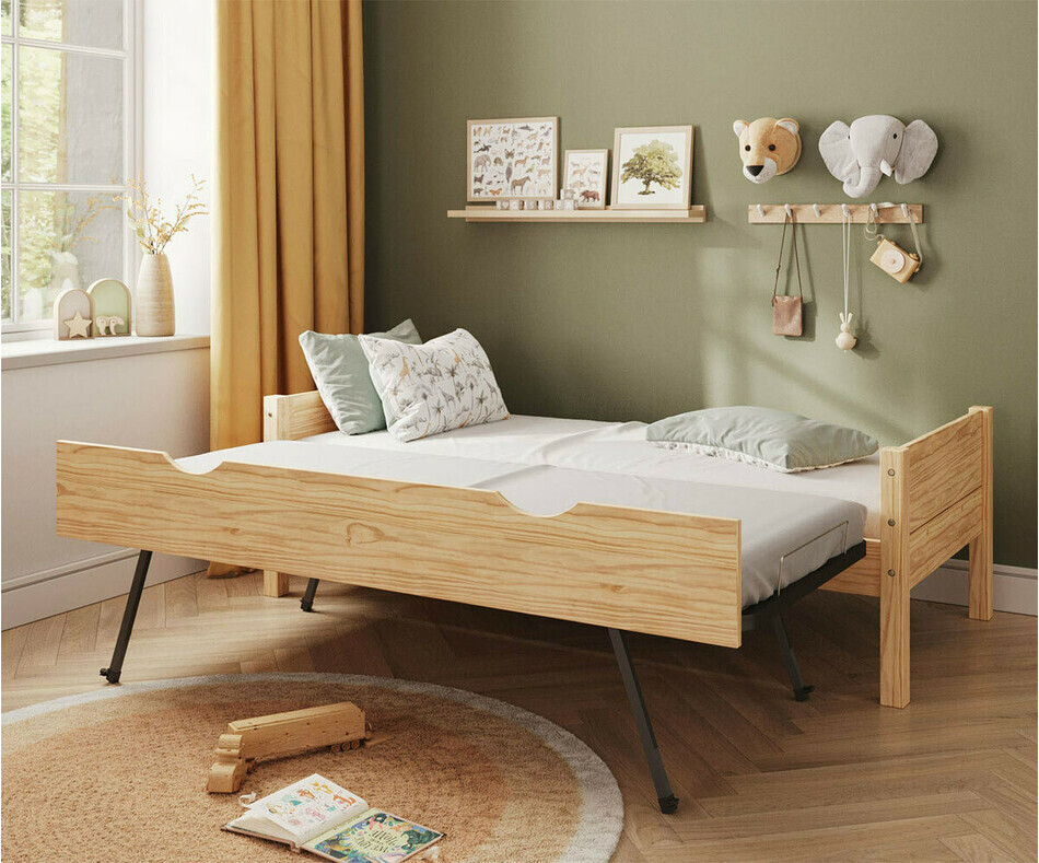 Sommier gigogne dpli sur lit enfant Combeebed en bois