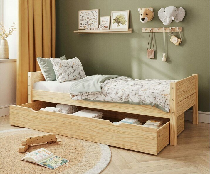 Lit enfant Combeebed bois avec tiroir et matelas