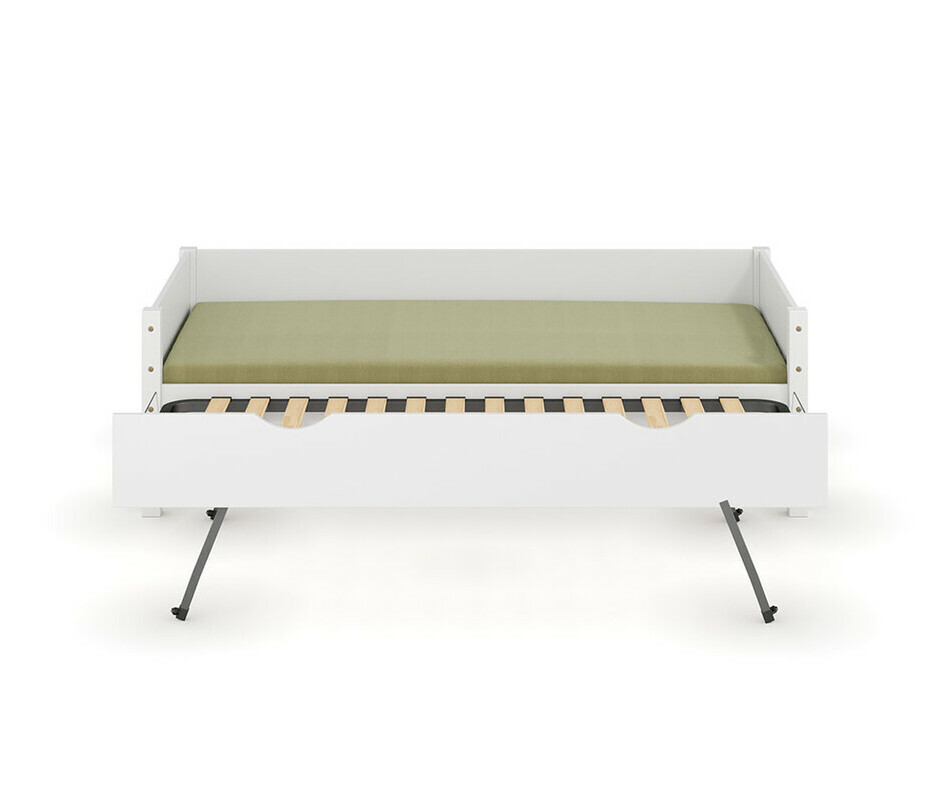 Lit banquette Combeebed avec sommier gigogne dpli blanc