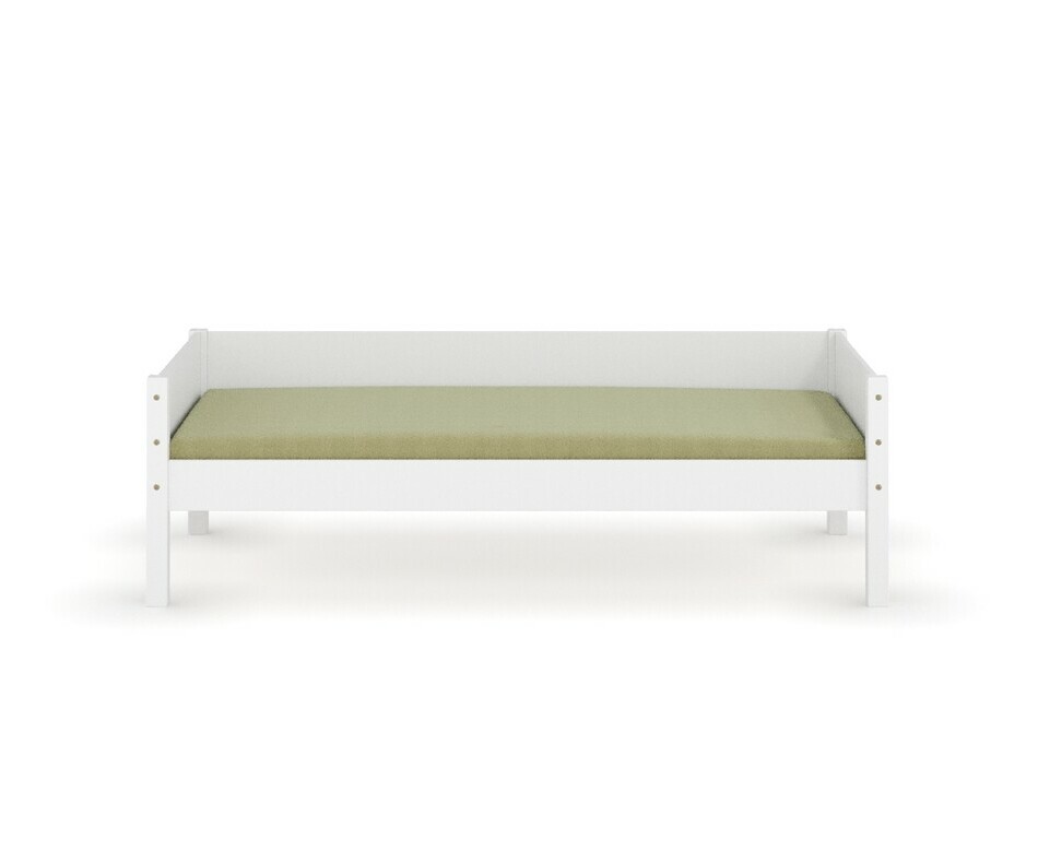 Lit enfant banquette Combeebed blanc tout en bois massif
