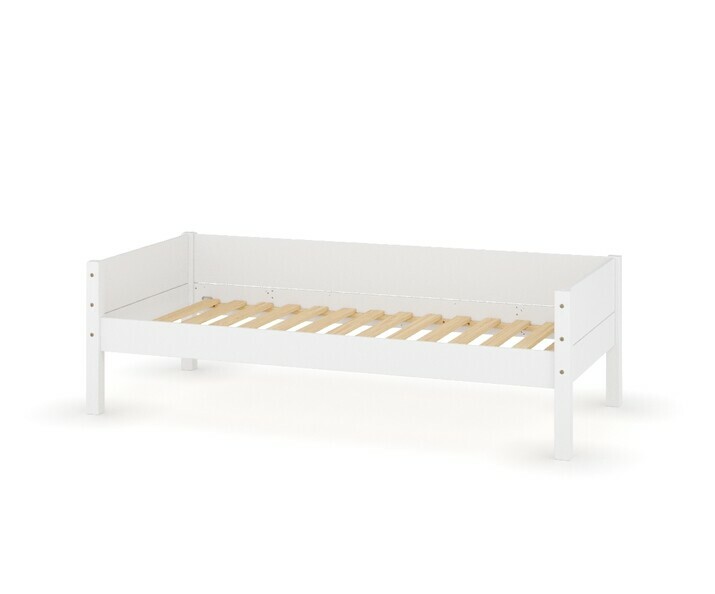 Lit enfant banquette Combeebed blanc avec sommier  lattes inclus