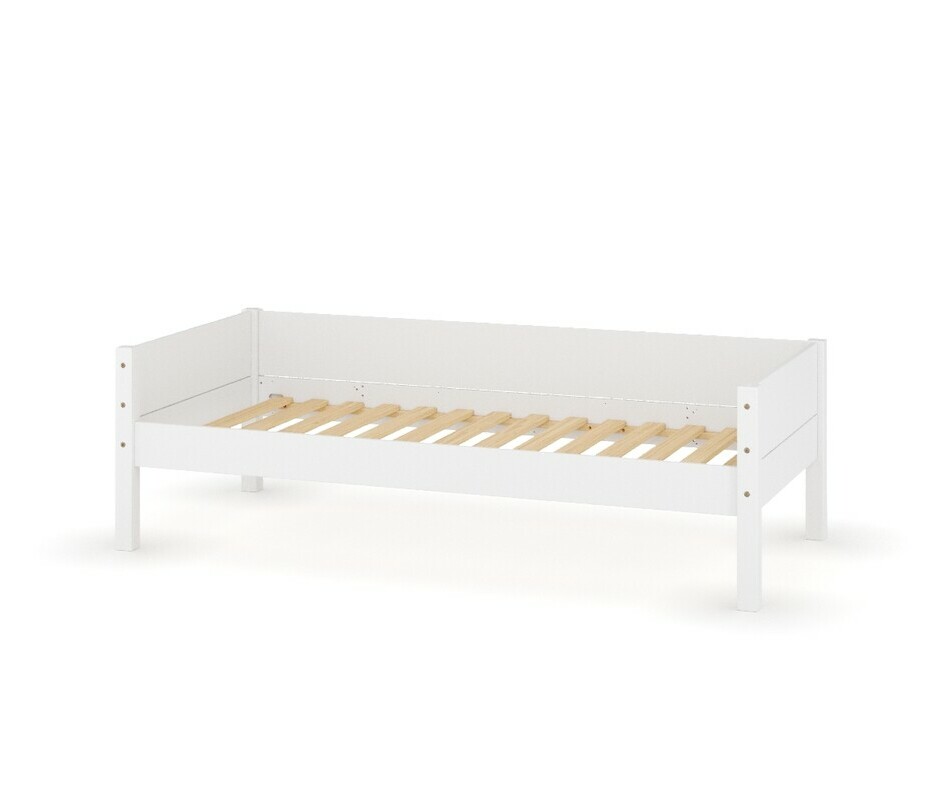 Lit enfant banquette Combeebed blanc avec sommier  lattes inclus