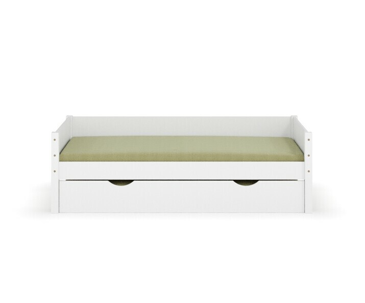 Lit banquette gigogne Combeebed blanc de face