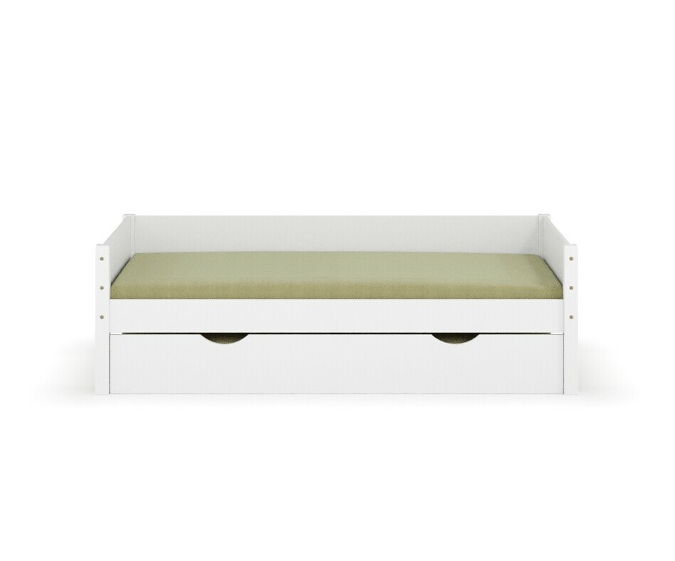 Lit banquette gigogne Combeebed blanc de face