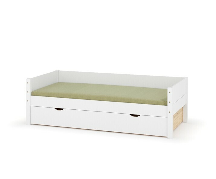 Lit banquette enfant Combeebed blanc tout en bois massif