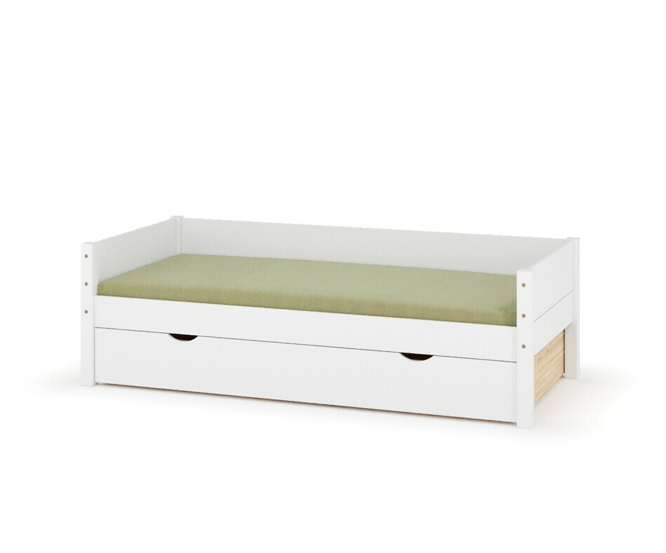 Lit banquette enfant Combeebed blanc tout en bois massif