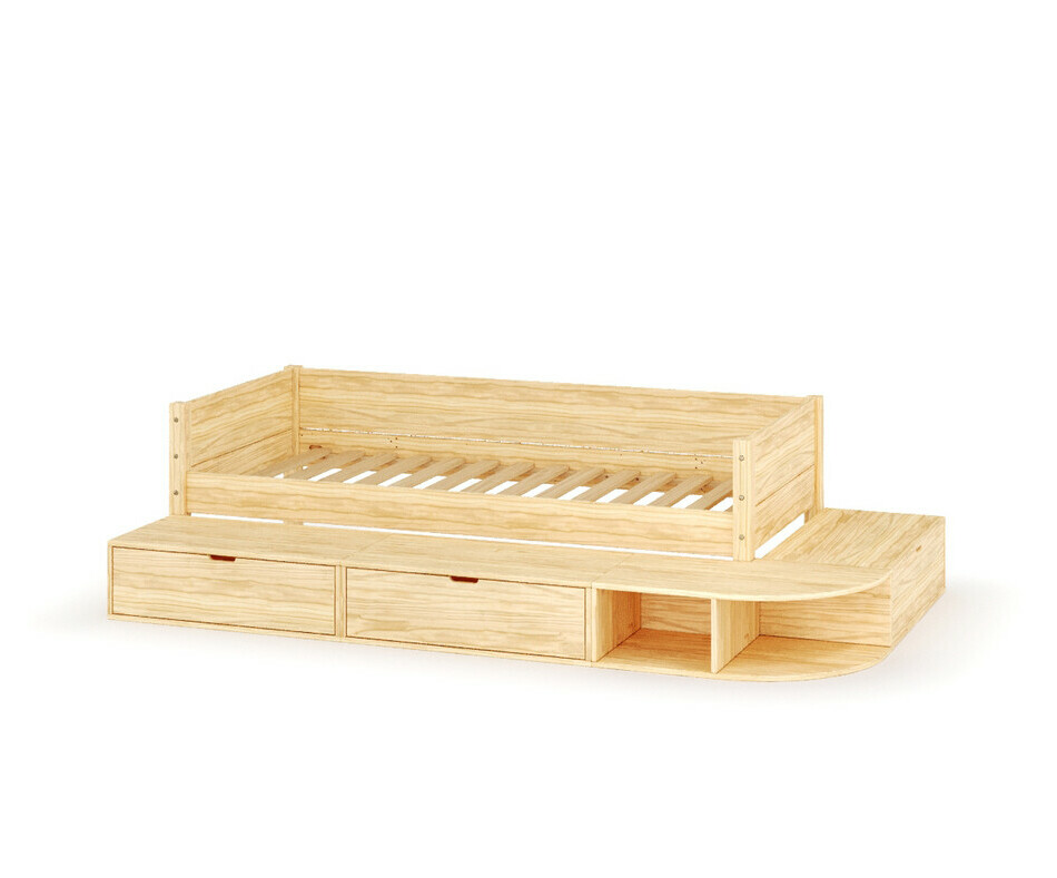 Lit banquette Combeebed bois avec sommier  lattes inclus