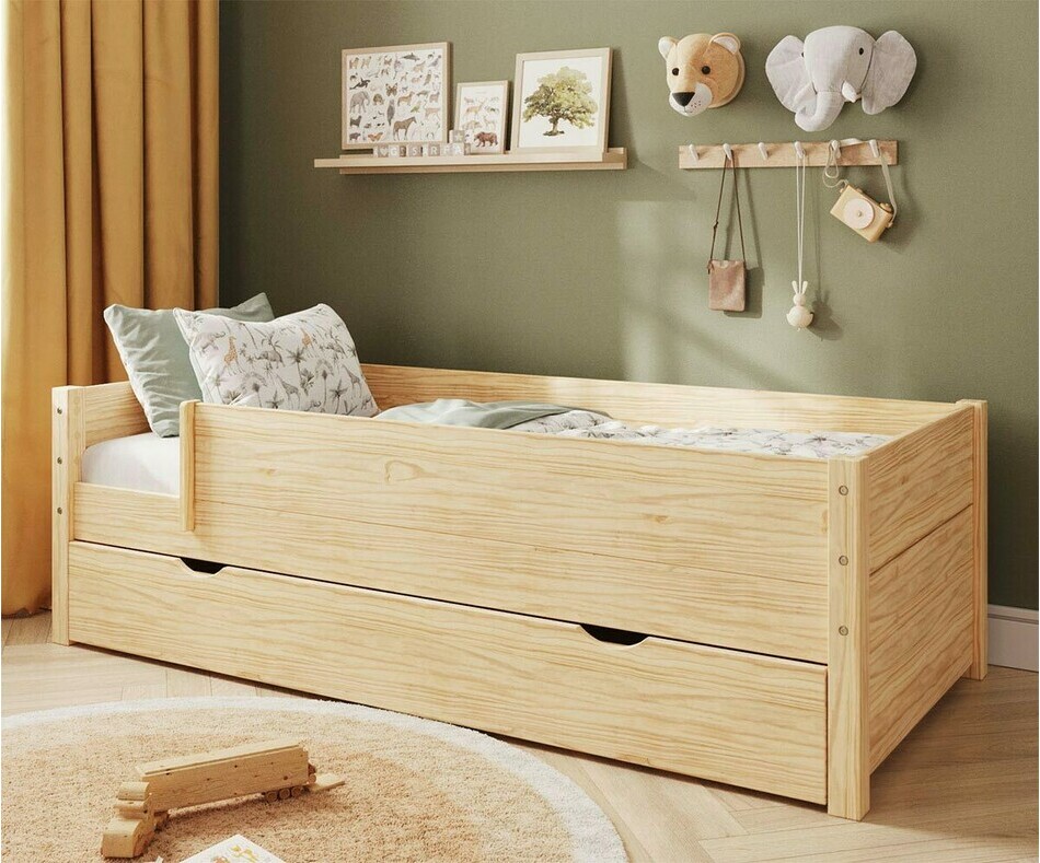 Lit gigogne enfant bois Combeebed avec sommier ouvert