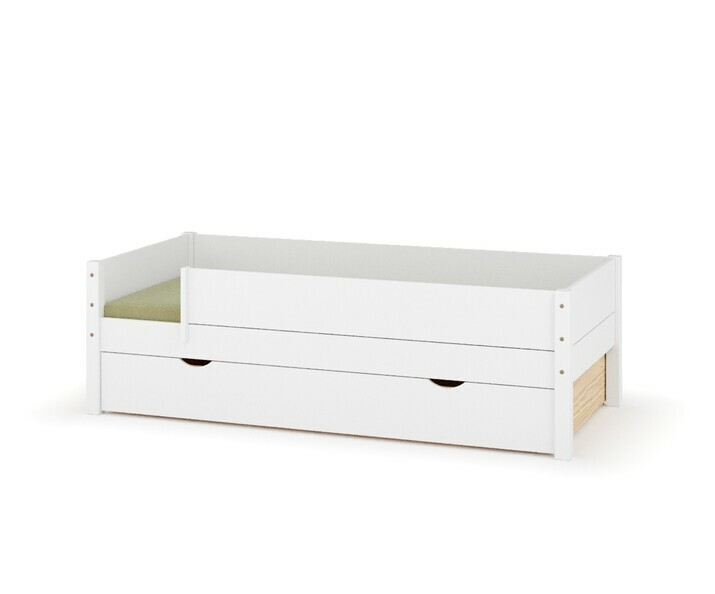 Lit enfant Combeebed blanc tout en bois massif