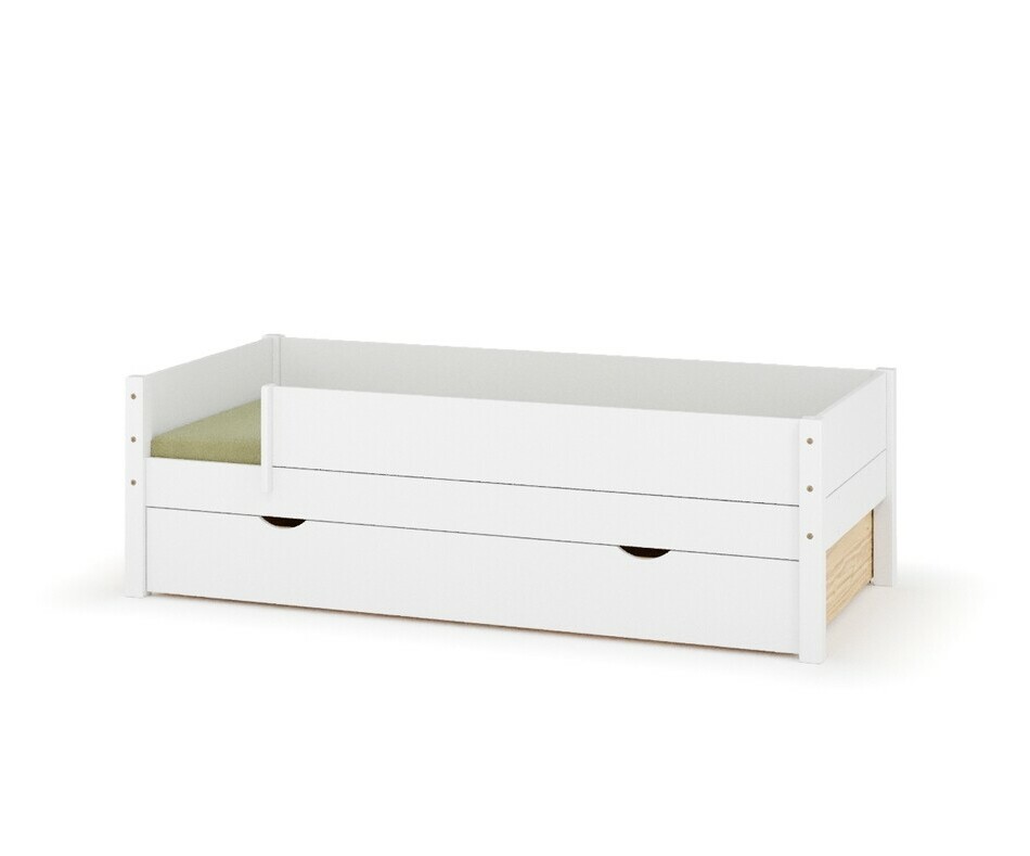 Lit enfant Combeebed blanc tout en bois massif