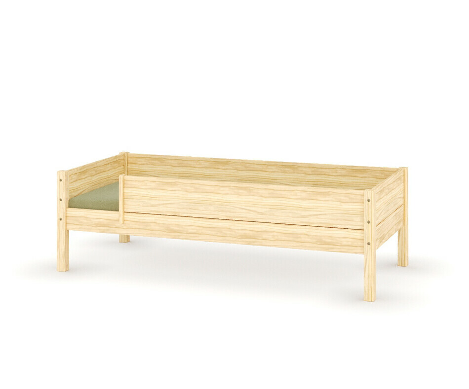 Lit enfant bois Combeebed avec barrières de sécurité amovibles et matelas Lit enfant bois Combeebed avec barrières de sécurité amovibles et matelas