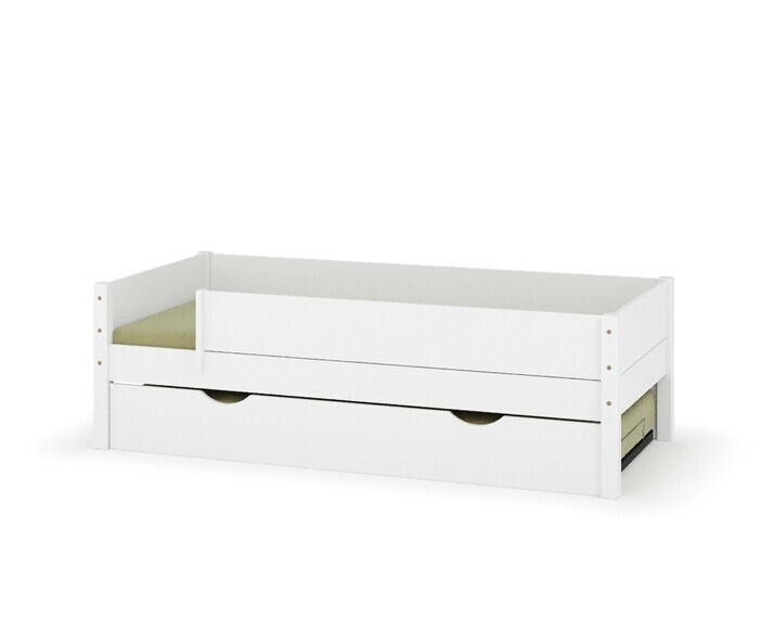 Lit gigogne enfant blanc Combeebed avec option caches et matelas