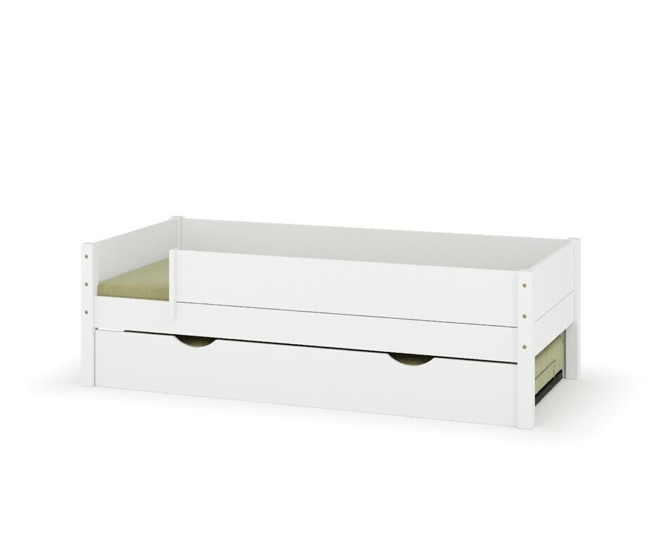 Lit gigogne enfant blanc Combeebed avec option caches et matelas