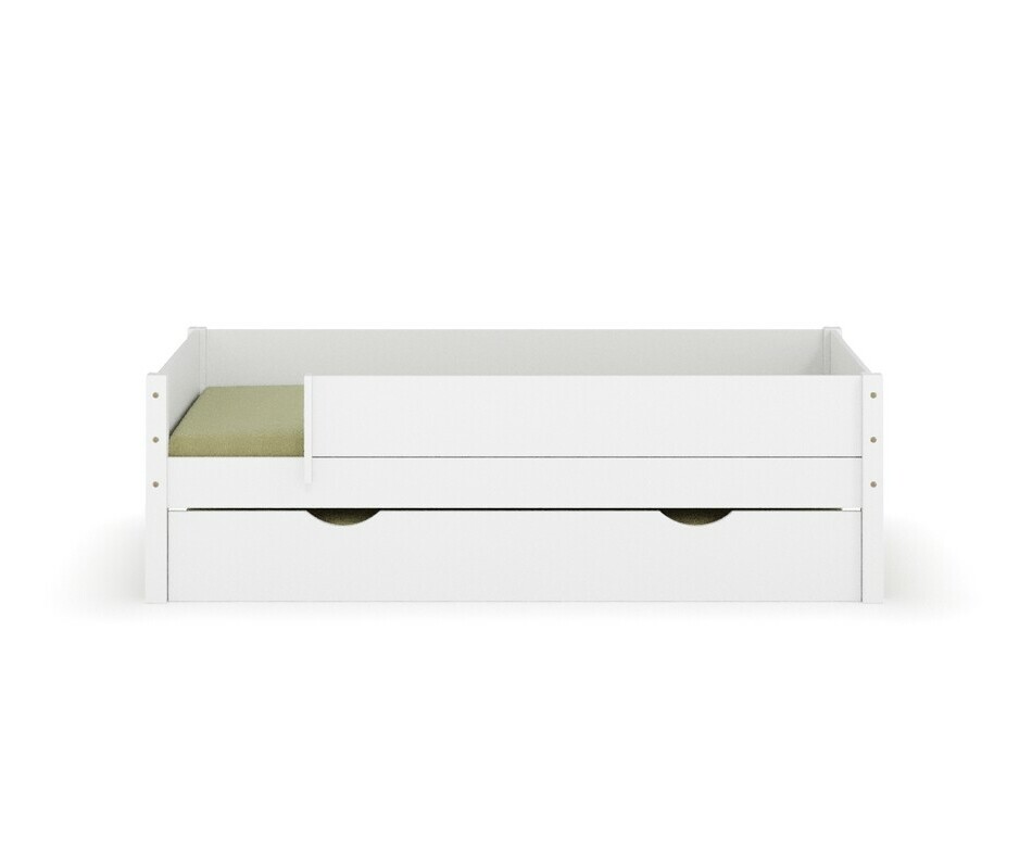 Lit gigogne enfant blanc Combeebed avec 2 sommiers  lattes et 2 matelas