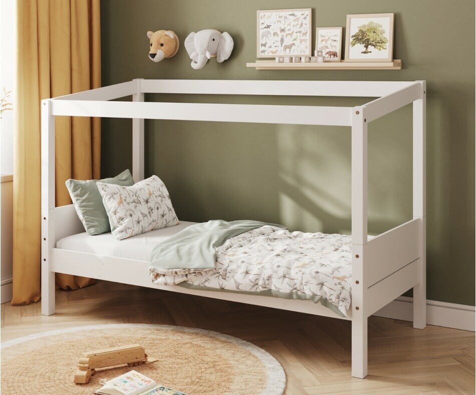 Lit cabane Combeebed blanc avec structure