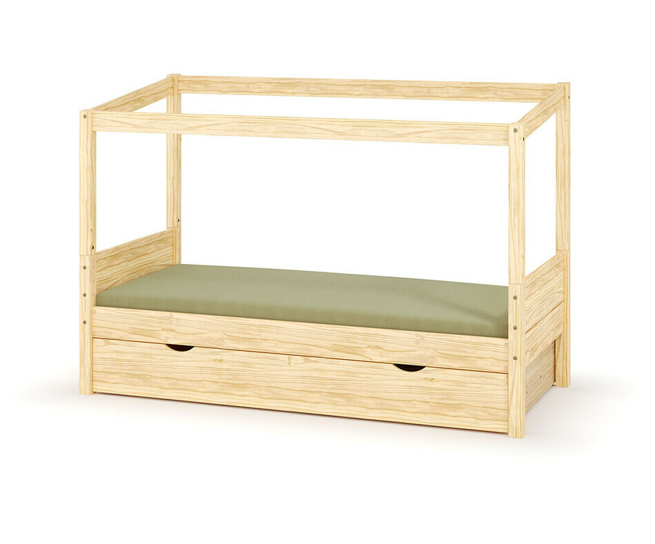 Lit cabane bois Combeebed avec tiroir