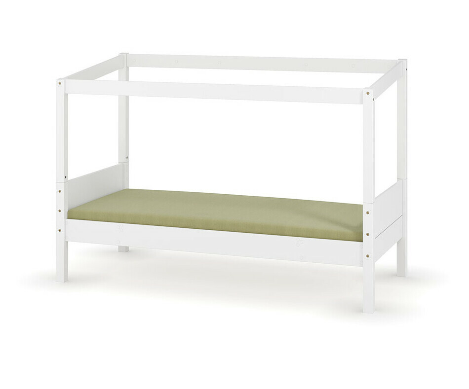Lit enfant cabane blanc Combeebed + matelas