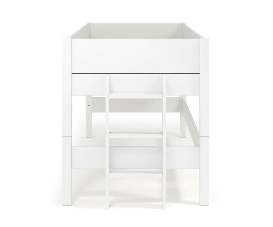 Lit mi hauteur Combeebed echelle petit cot blanc vue de profil