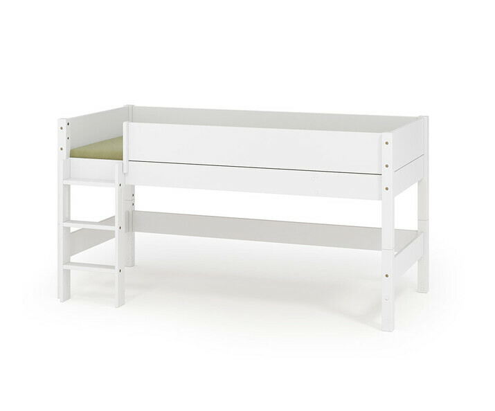 Lit mi hauteur Combeebed echelle grand cot blanc + matelas