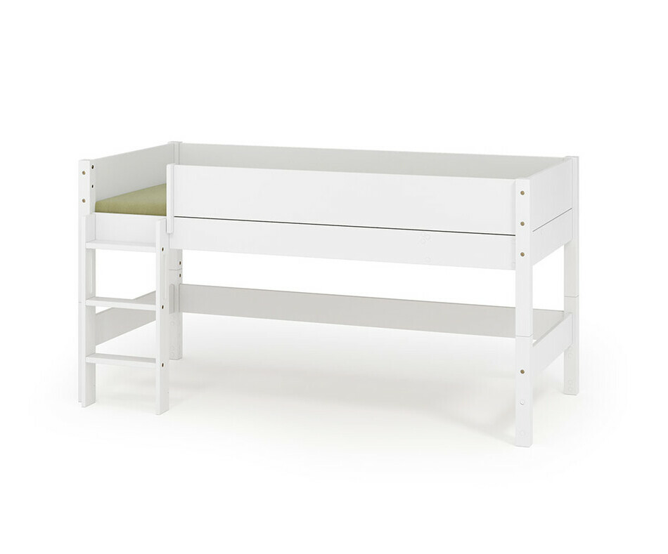 Lit mi hauteur Combeebed echelle grand cot blanc + matelas