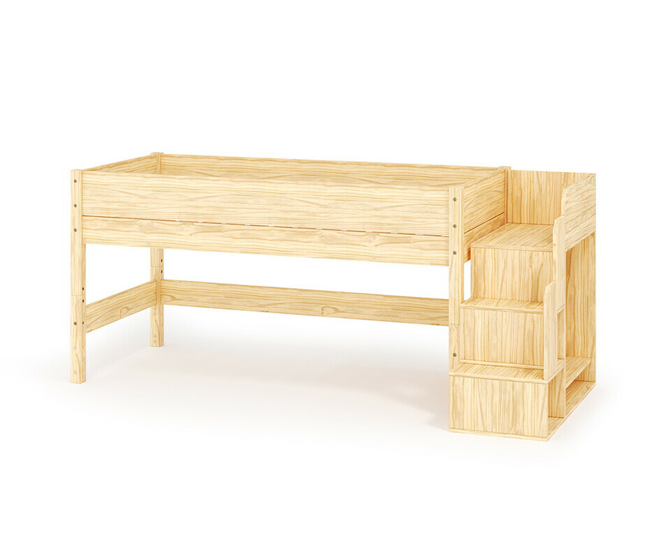 Lit mi hauteur bois enfant Combeebed avec escalier