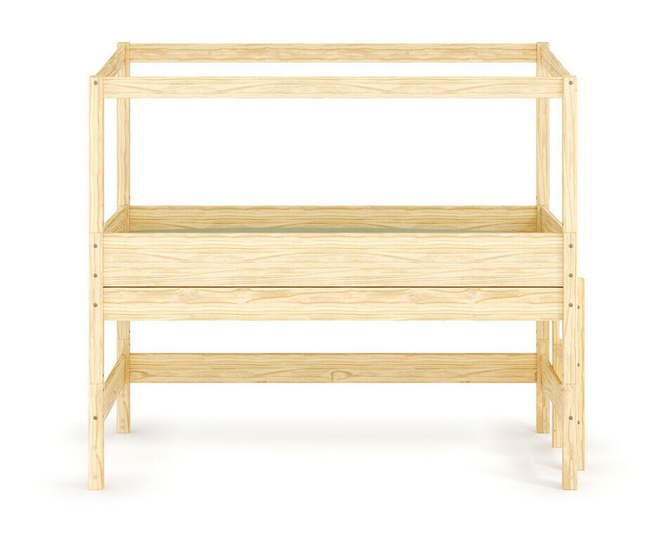 Lit cabane bois massif avec échelle sur le petit côté Lit cabane bois massif avec échelle sur le petit côté