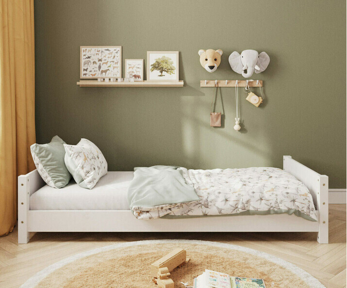 Lit Montessori Combeebed en bois massif blanc
