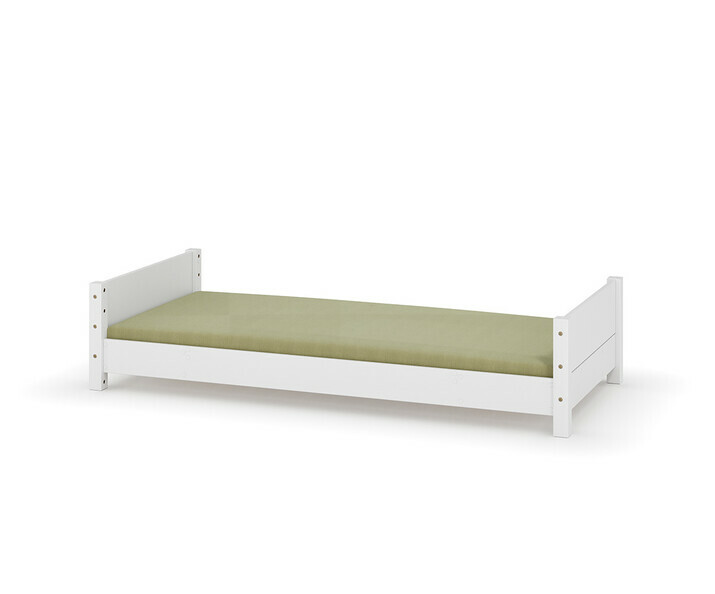 Lit enfant Montessori Combeebed finition blanche avec matelas 