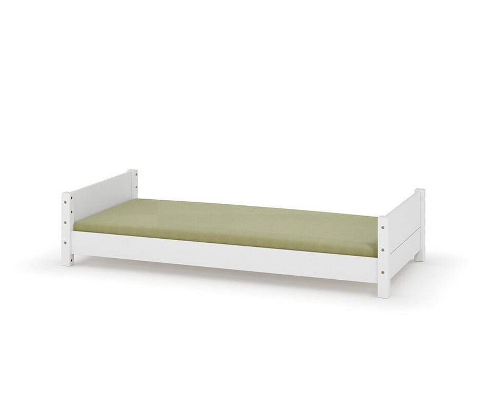 Lit enfant Montessori Combeebed finition blanche avec matelas 