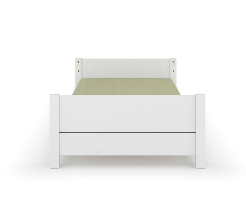 Vue de profil du lit Combeebed avec matelas Vue de profil du lit Combeebed avec matelas