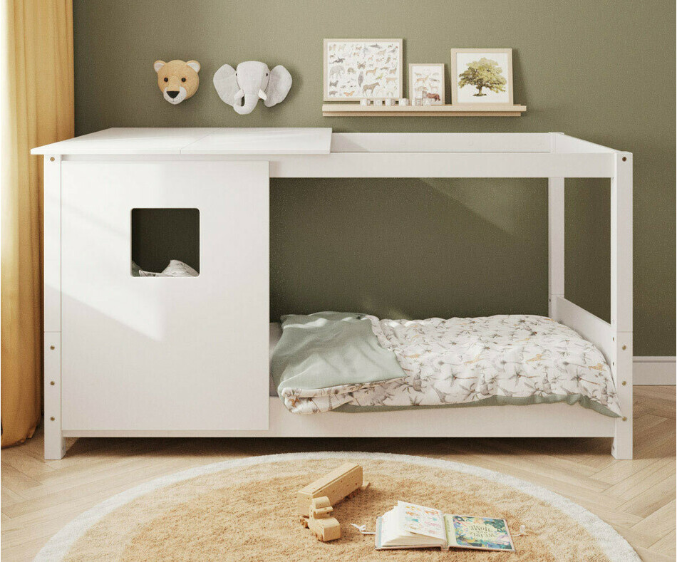 Lit Montessori cabane blanc Combeebed