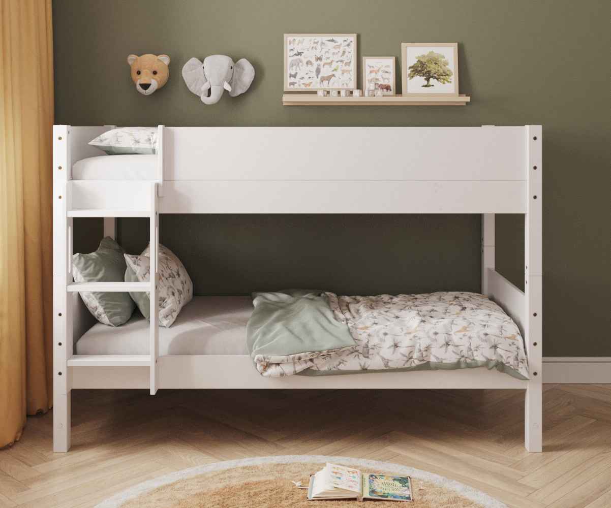 Lit superpos Combeebed blanc echelle grand ct de face