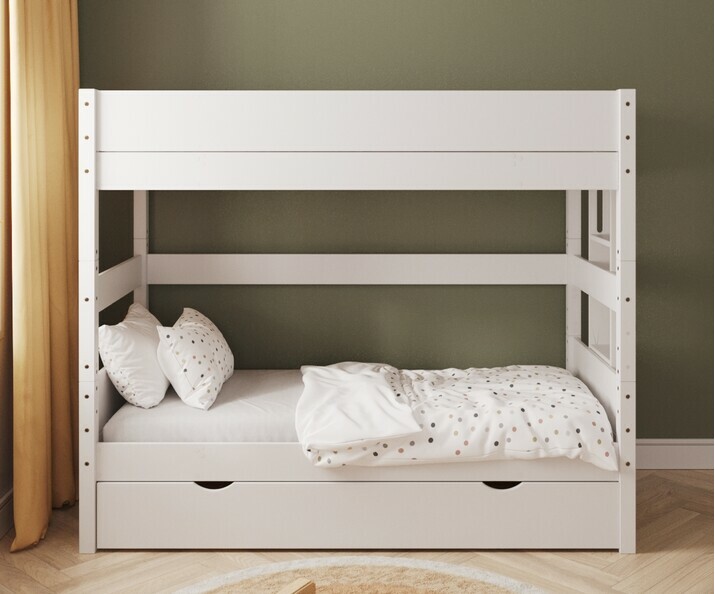 Lit superpos haut enfant avec tiroir et chelle petit ct Combeebed blanc