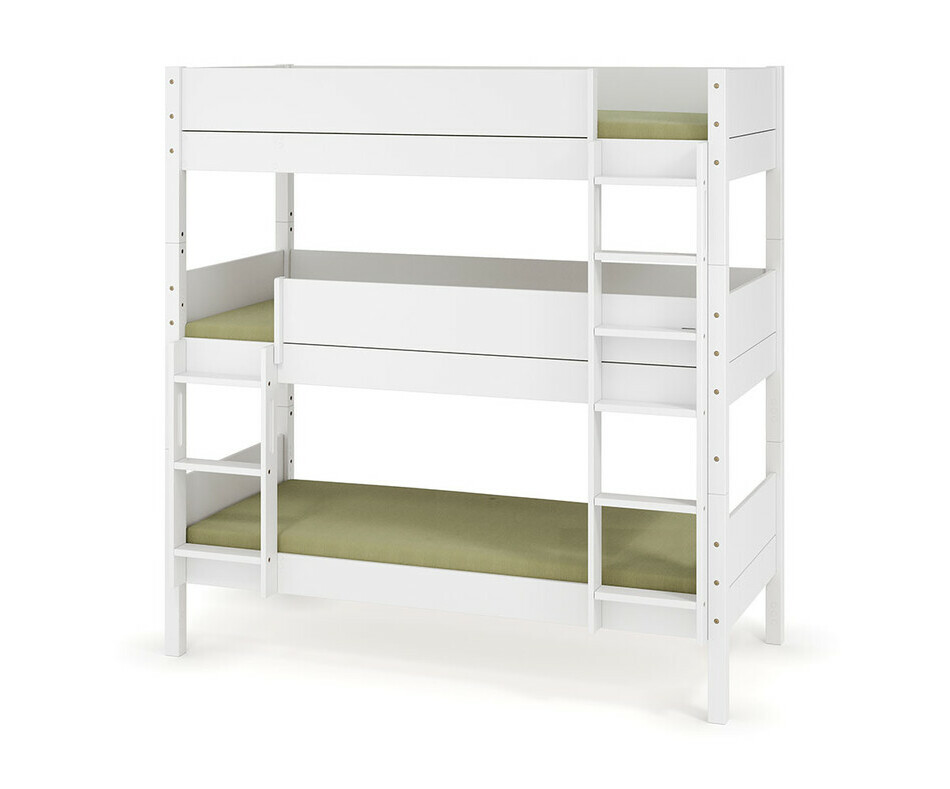 Lit Combeebed superposé 3 places blanc avec matelas en option Lit Combeebed superposé 3 places blanc avec matelas en option