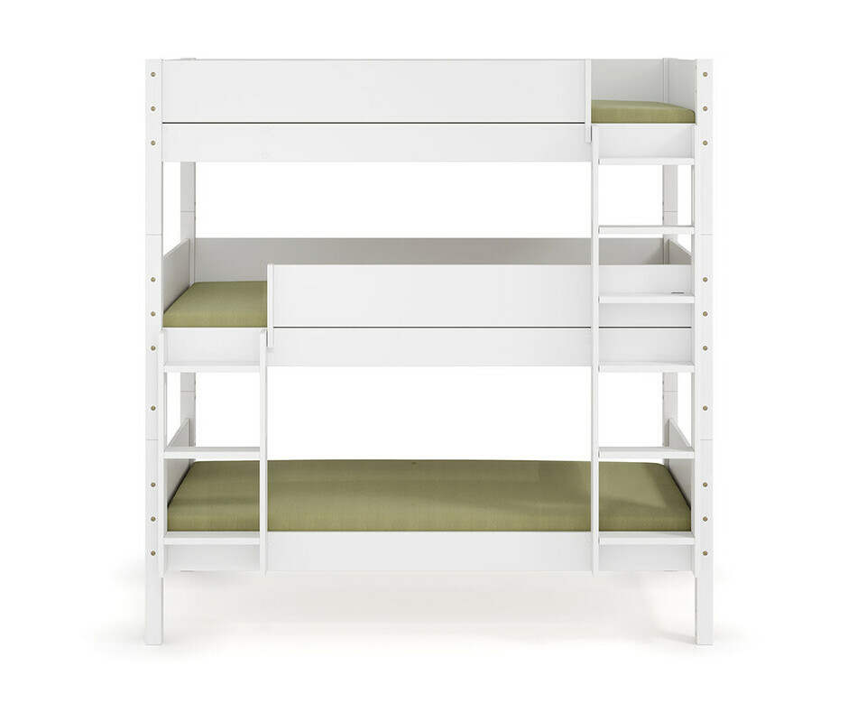 Lit Combeebed superpos 3 places blanc echelle grand cot + matelas