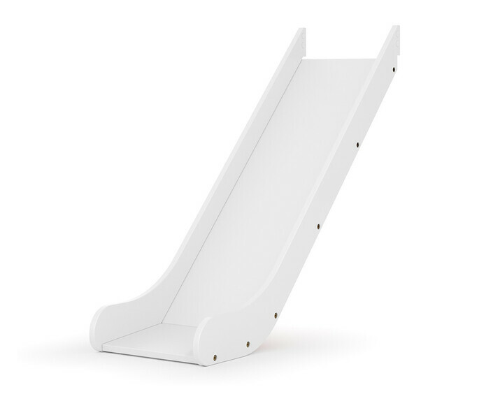 Toboggan blanc pour lit enfant mi hauteur
