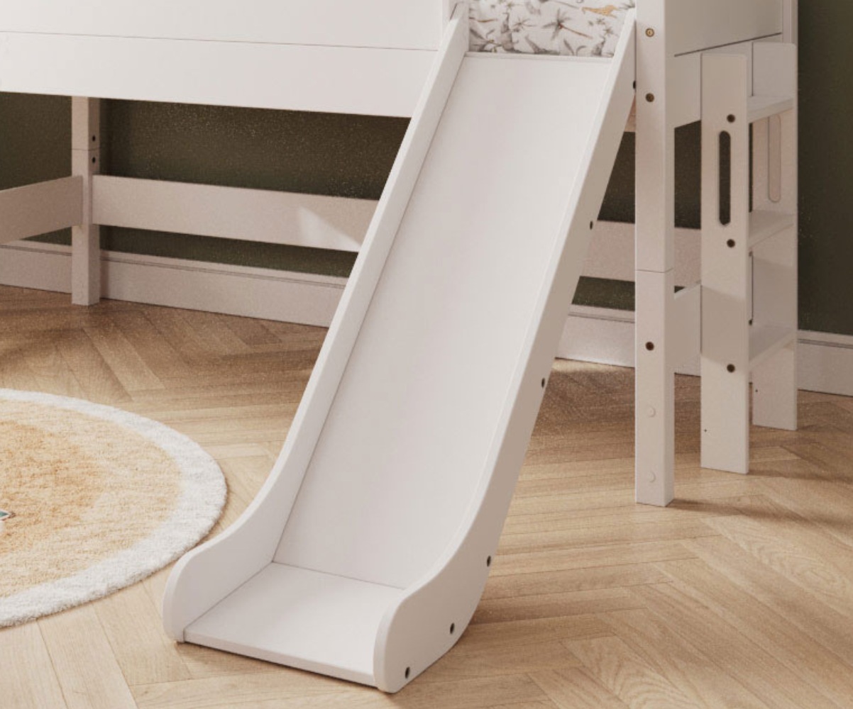 Toboggan blanc pour lit mi hauteur