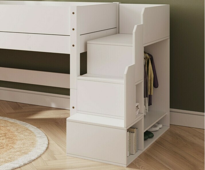 Escalier blanc pour lit mi hauteur Combeebed