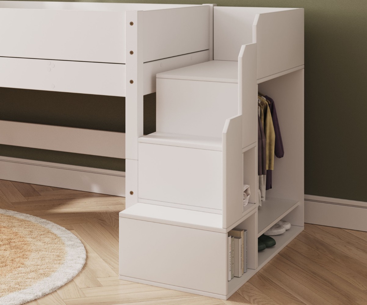 Escalier blanc pour lit mi hauteur Combeebed