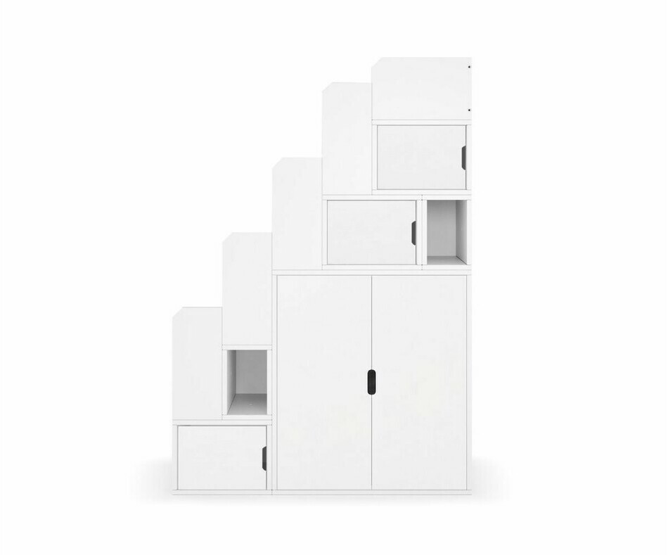 Escalier medium Combeebed Blanc + portes Escalier medium Combeebed Blanc + portes