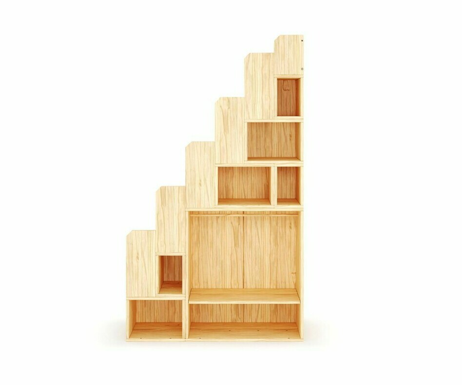 Escalier haut beut Combeebed vue de face Escalier haut beut Combeebed vue de face