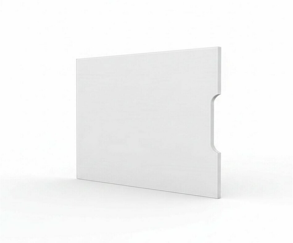 Porte simple blanche vue de 3/4