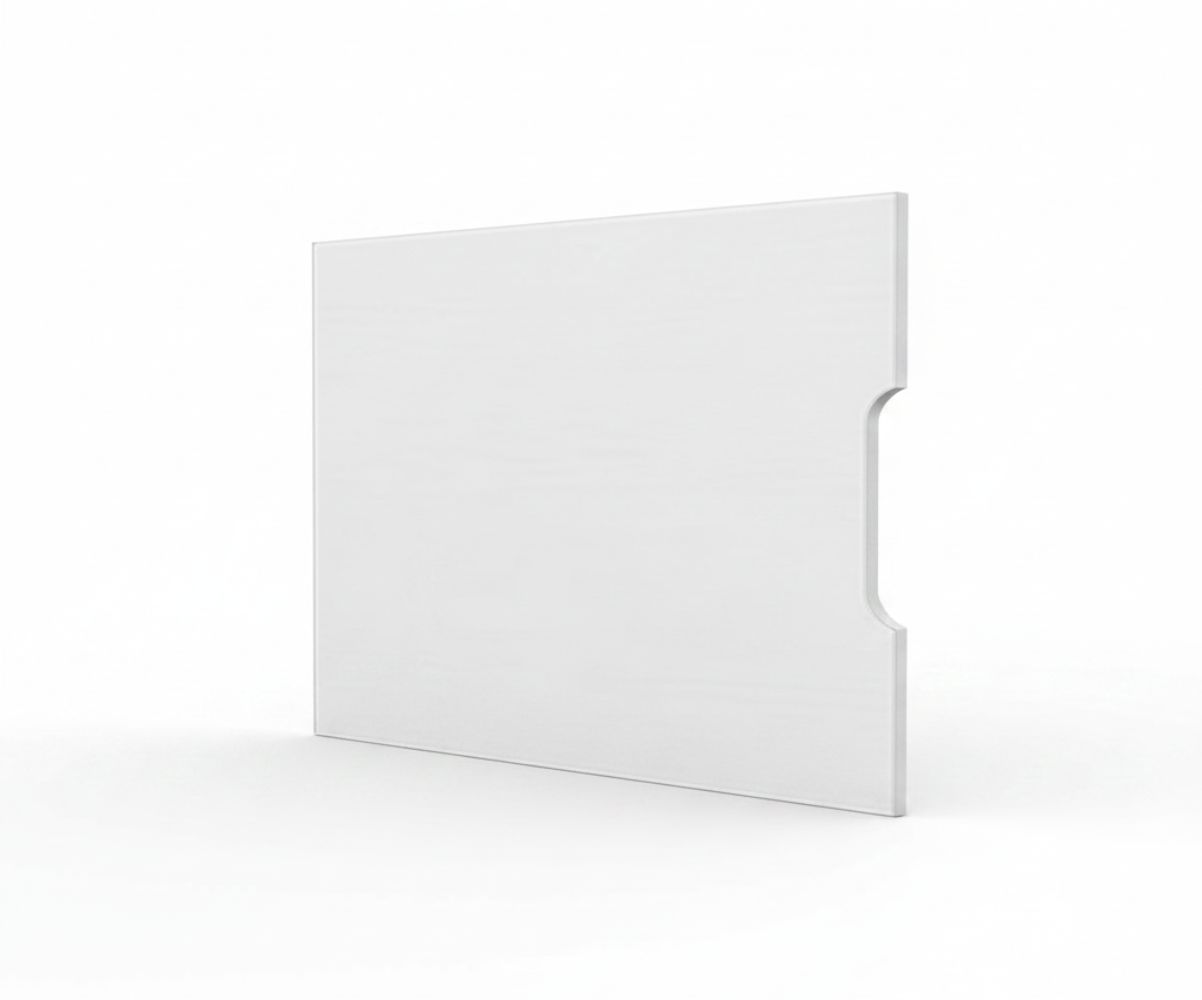 Porte simple blanche vue de 3/4