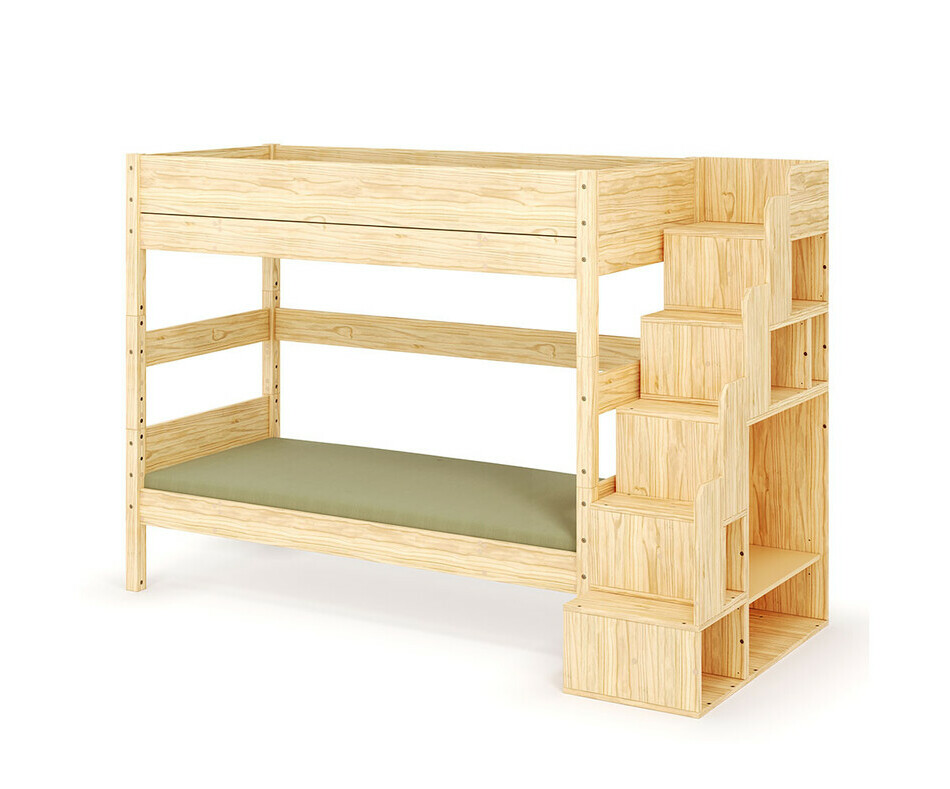 Lit bois superpos� Combeebed avec escalier + matelas