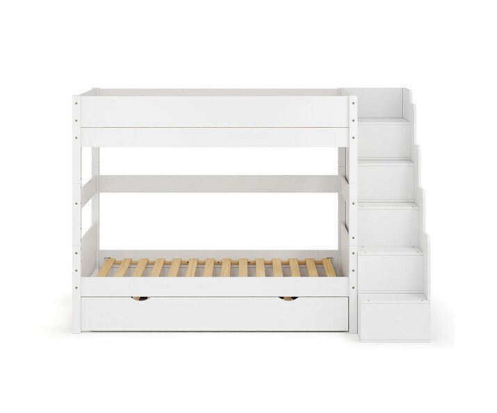 Lit superpos� haut blanc avec escalier Combeebed