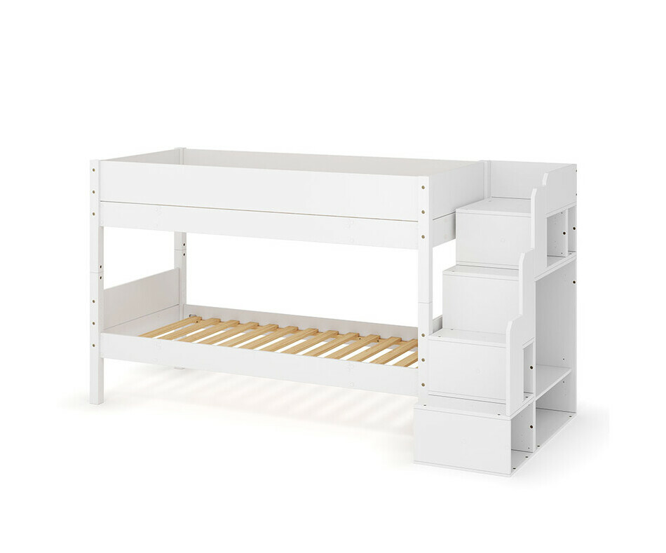 Lit avec escalier et sommier inclus - version basse