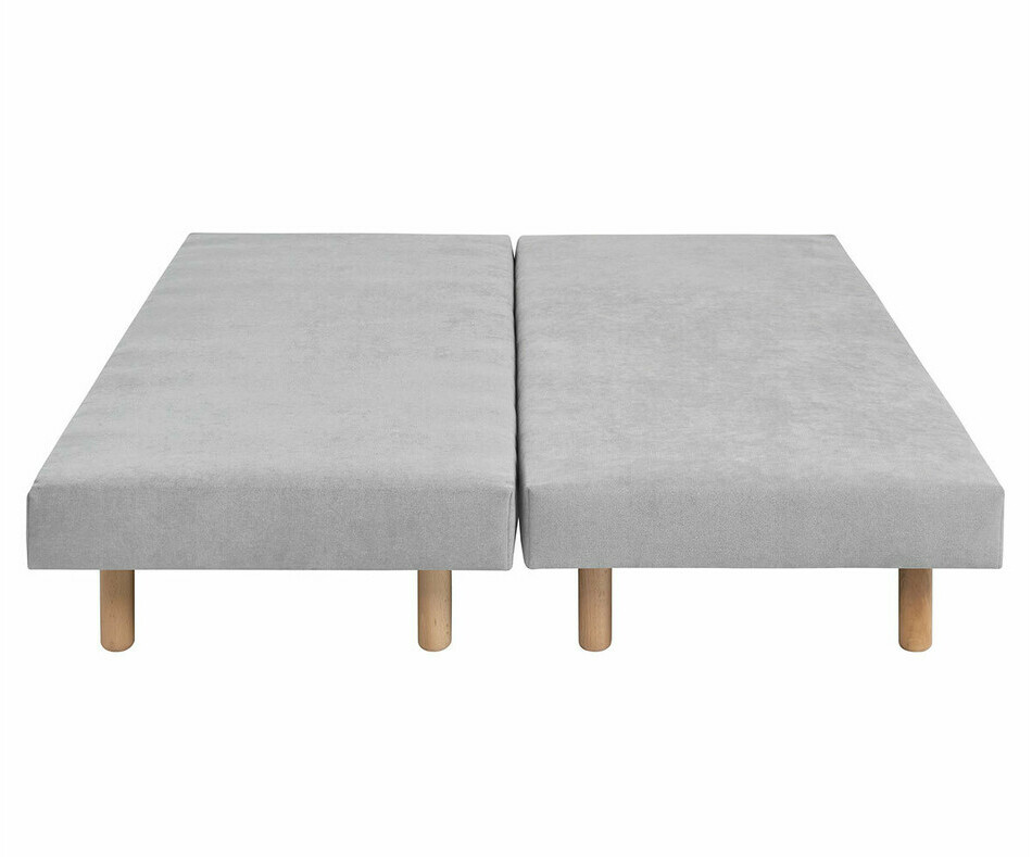 2 lits 1 place enfant gris, pieds bois